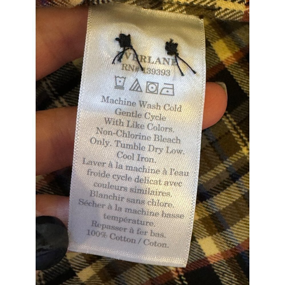 Everlane Brown Multi Plaid Collared Button Down T… - image 10